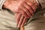 Elderly With Walking Stick